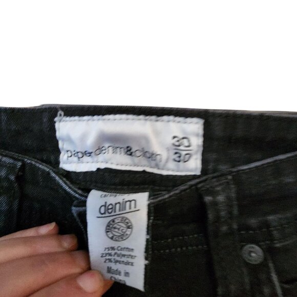 Paper Denim & Cloth Black Slim Fit Jeans 30x30 Mens - Picture 3 of 3